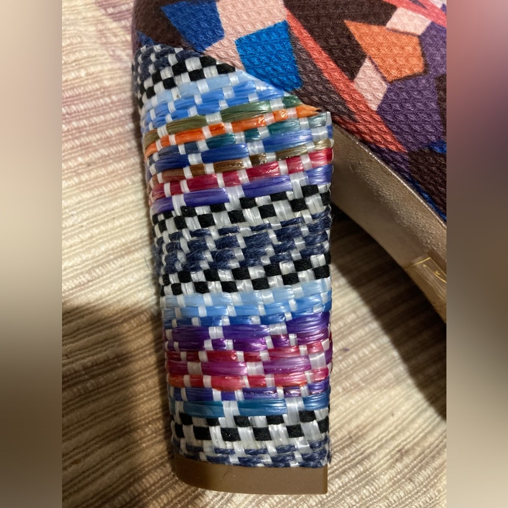 New J. Crew Multicolored  Pump with 3-3/4” heels., size 7.5.  Never worn. - Picture 11 of 14